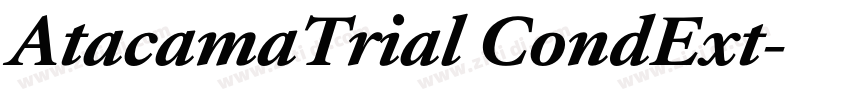 AtacamaTrial CondExt字体转换
